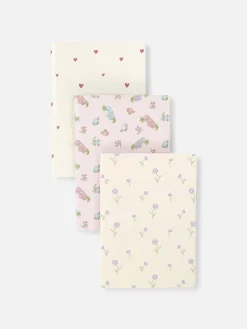 A5 Notitieboekje Met Bloemen, Set Van 3