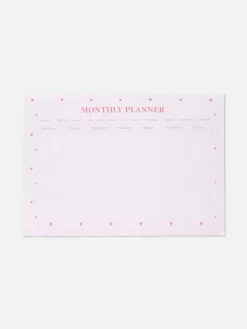 A4-maandplanner Met Hartpatroon
