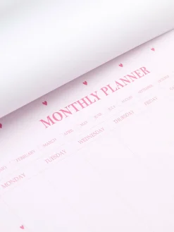 A4-maandplanner Met Hartpatroon