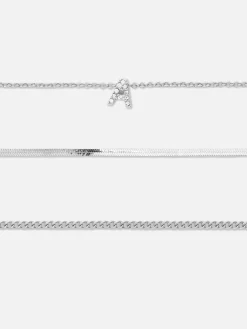 Armbanden Met Initiaal Met Stras, Set Van 3