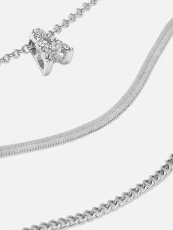 Armbanden Met Initiaal Met Stras, Set Van 3