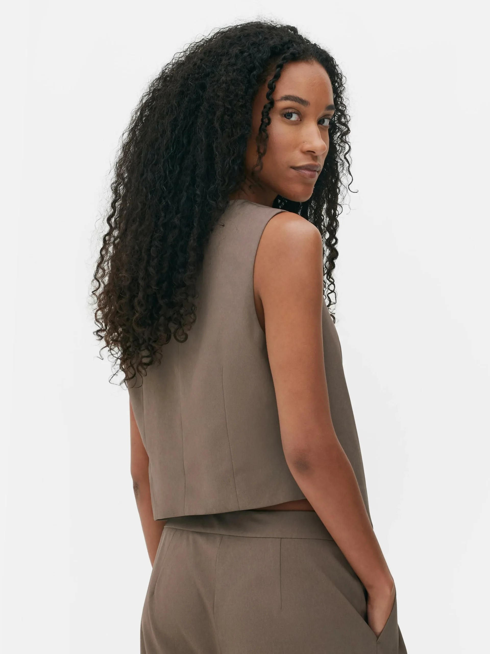 Asymmetrisch Gilet Met Knopen Aan De Voorkant