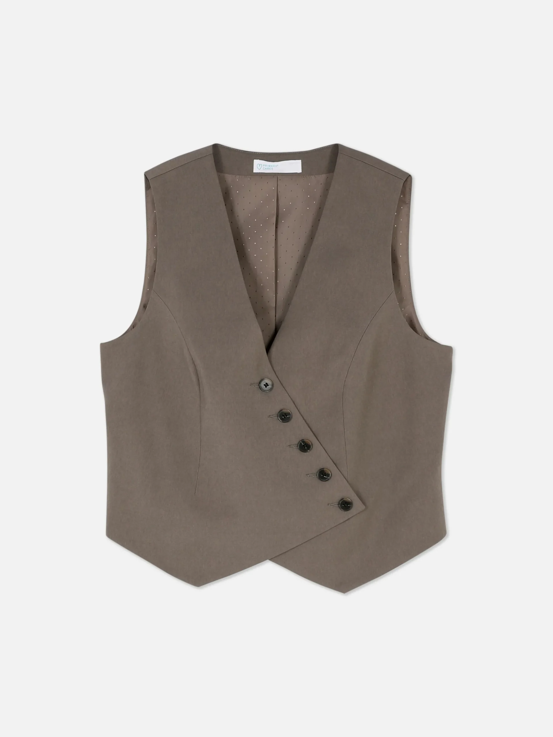 Asymmetrisch Gilet Met Knopen Aan De Voorkant