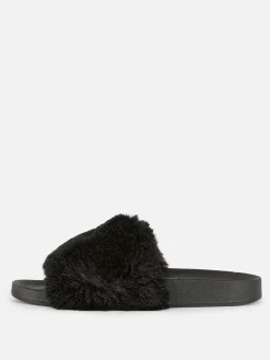 Badslippers Van Imitatiebont