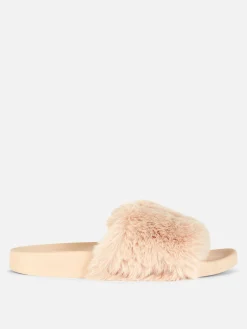 Badslippers Van Imitatiebont
