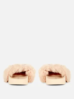 Badslippers Van Imitatiebont