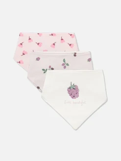Bandana-slabbetjes Met Bessenprint, Set Van 3