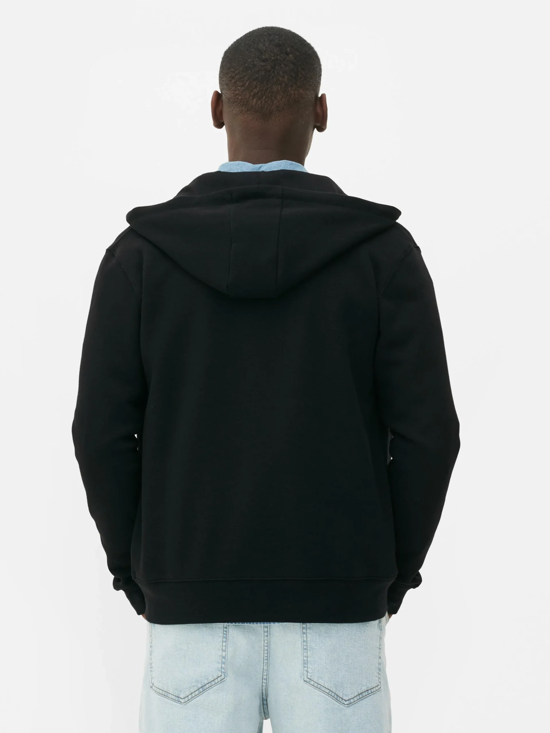 Basic Hoodie Met Lange Rits