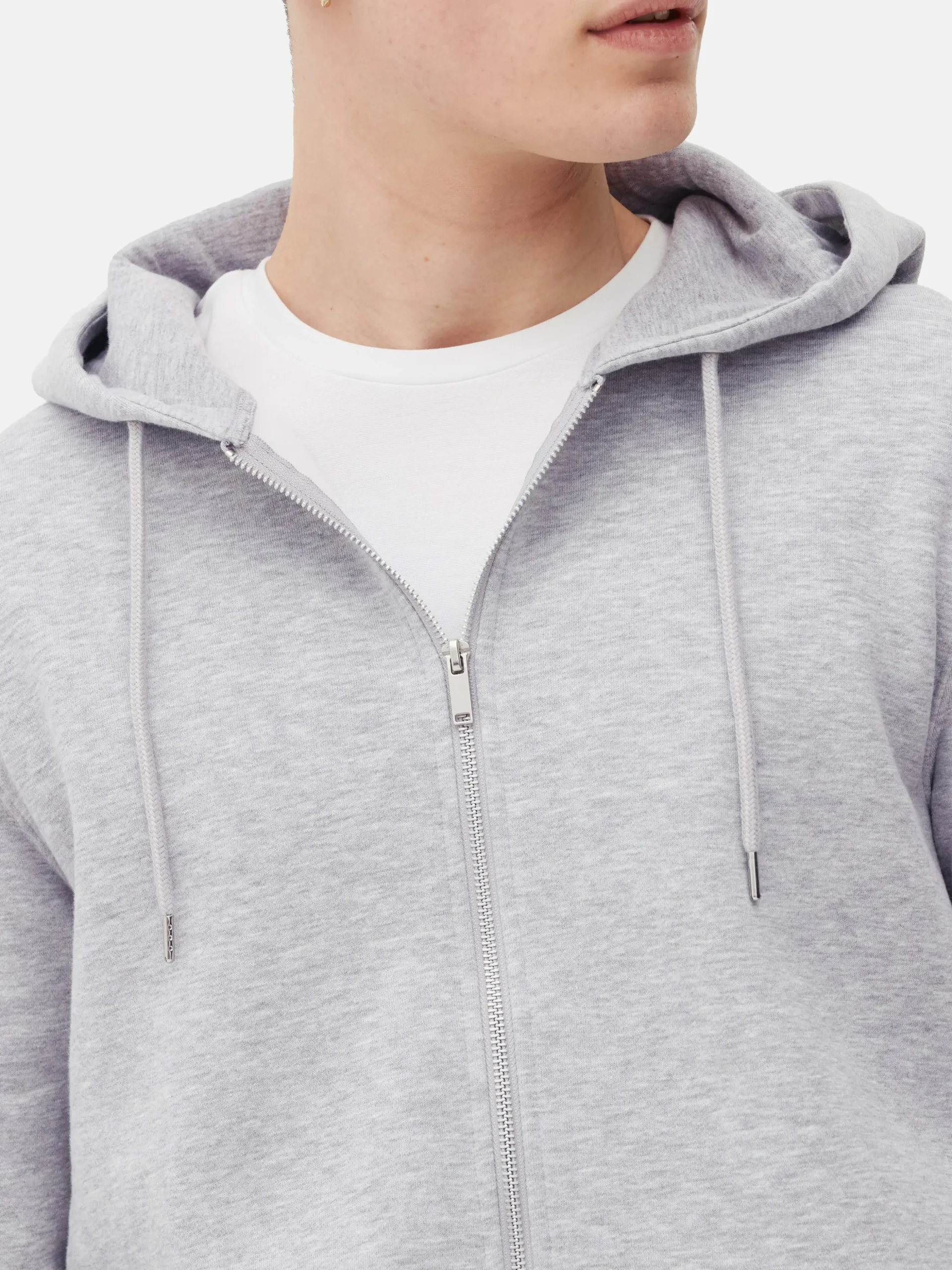 Basic Hoodie Met Lange Rits