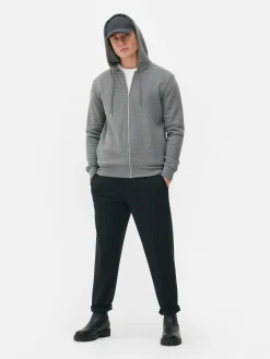 Basic Hoodie Met Lange Rits