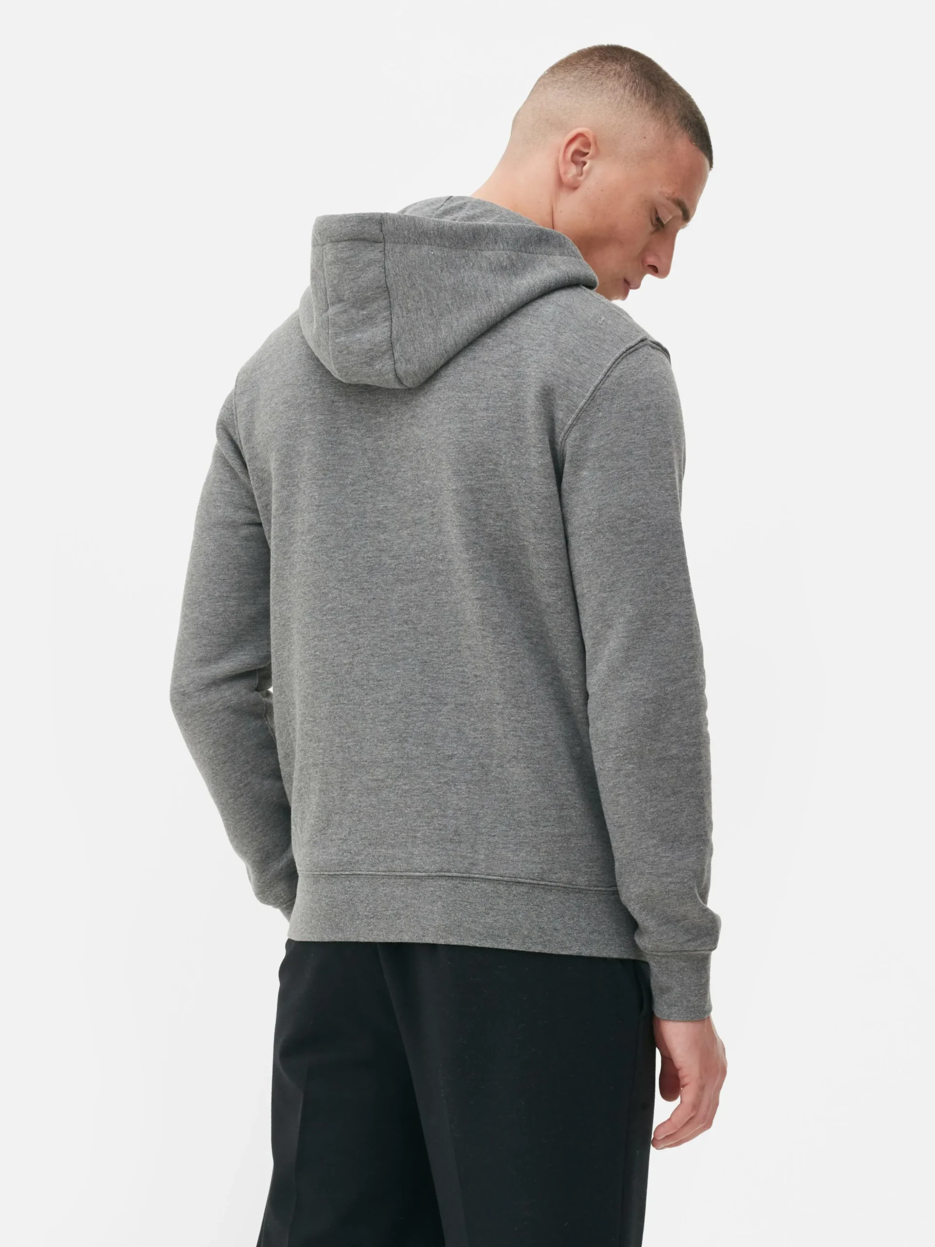 Basic Hoodie Met Lange Rits