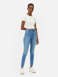 Basic Skinny Jeans Met Halfhoge Taille