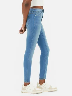 Basic Skinny Jeans Met Halfhoge Taille