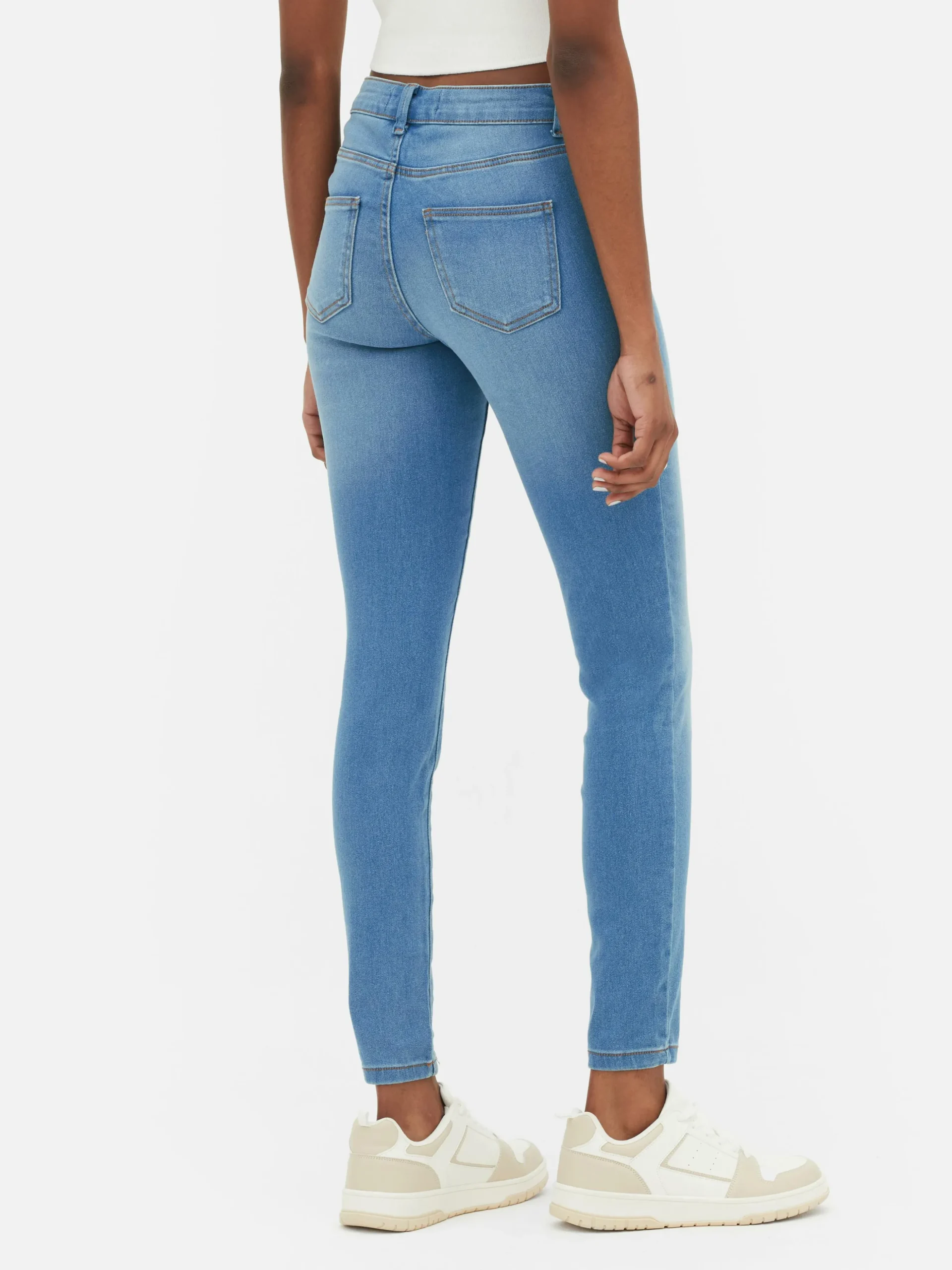 Basic Skinny Jeans Met Halfhoge Taille