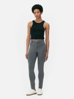 Basic Skinny Jeans Met Halfhoge Taille