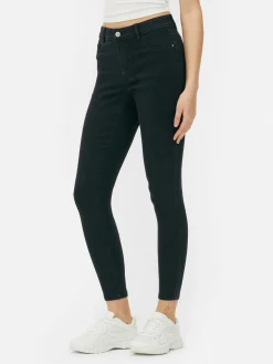 Basic Skinny Jeans Met Halfhoge Taille