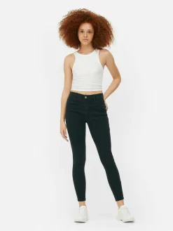 Basic Skinny Jeans Met Halfhoge Taille