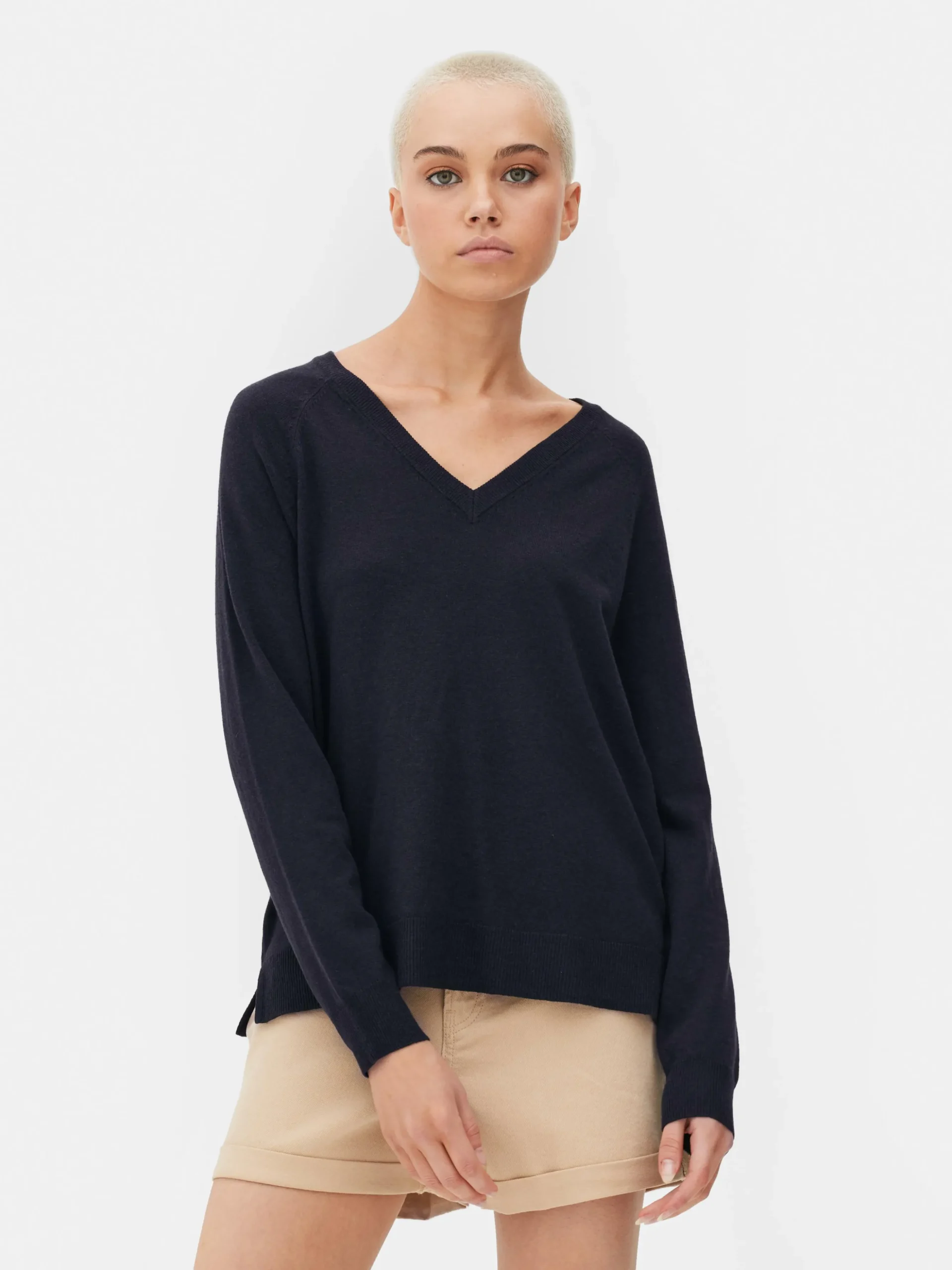 Basic Trui Met V-hals