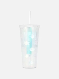 Beker Met Reliëfprint En Rietje