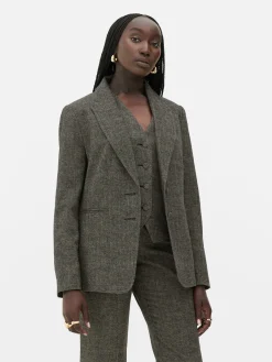 Blazer Met Visgraatmotief Rita Ora