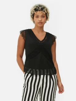 Blouse Met Kanten Rand Beetlejuice X Colleen Atwood