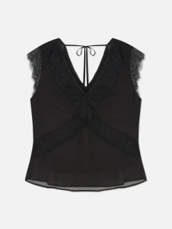 Blouse Met Kanten Rand Beetlejuice X Colleen Atwood
