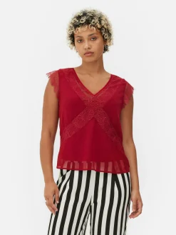 Blouse Met Kanten Rand Beetlejuice X Colleen Atwood