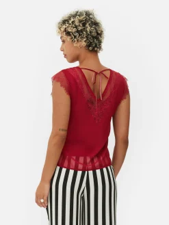 Blouse Met Kanten Rand Beetlejuice X Colleen Atwood