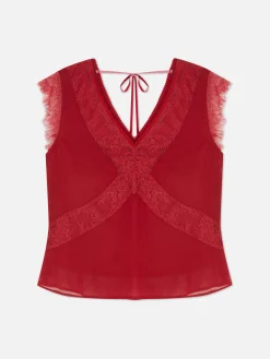 Blouse Met Kanten Rand Beetlejuice X Colleen Atwood