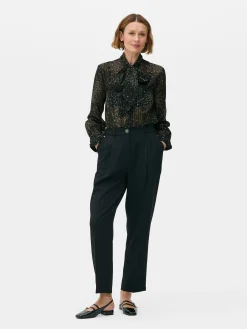Blouse Met Knopen En Strikkraag