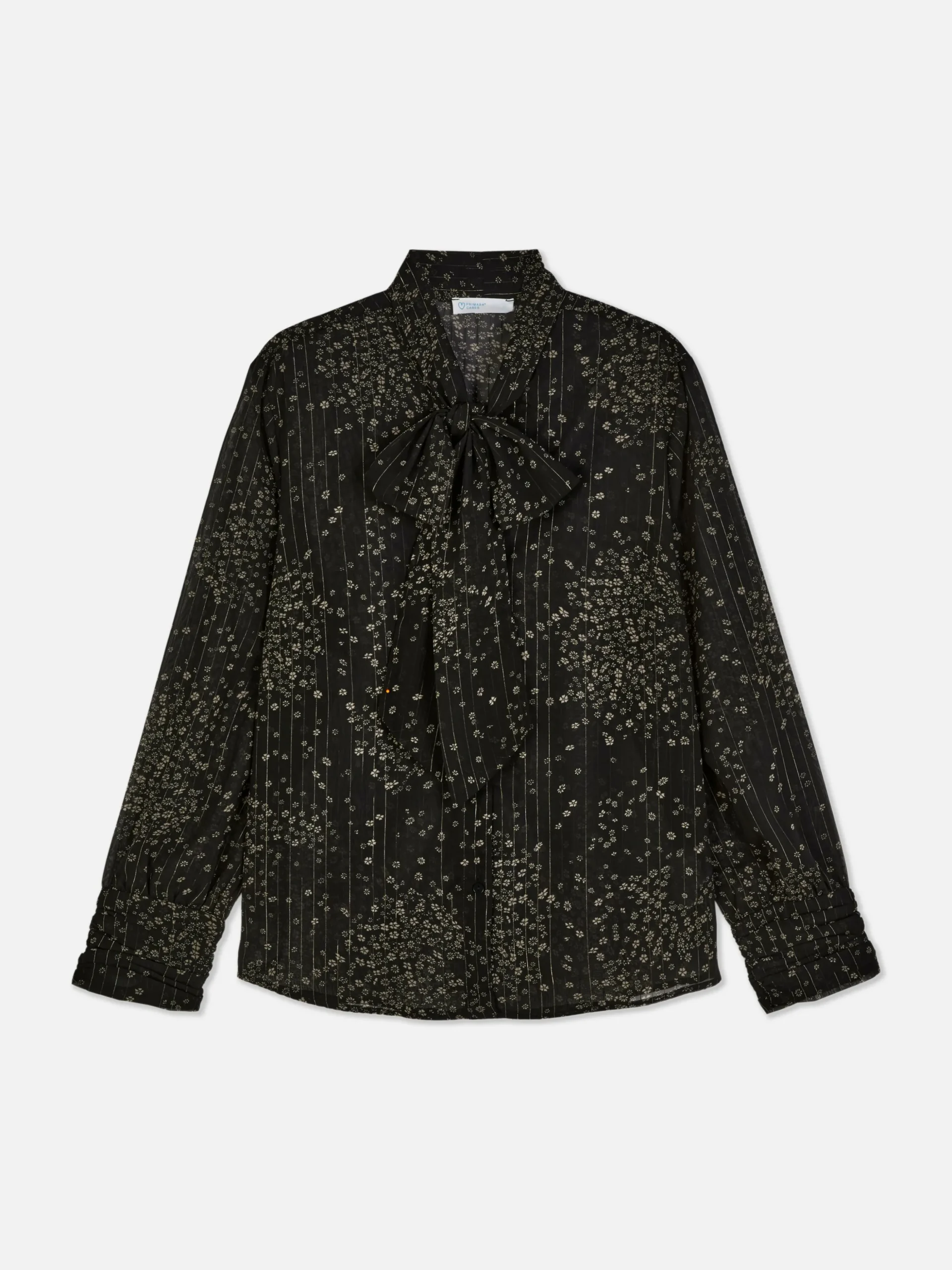 Blouse Met Knopen En Strikkraag