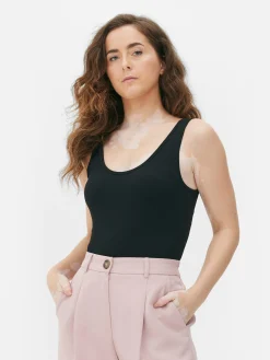Body Van Ribstof Met U-hals