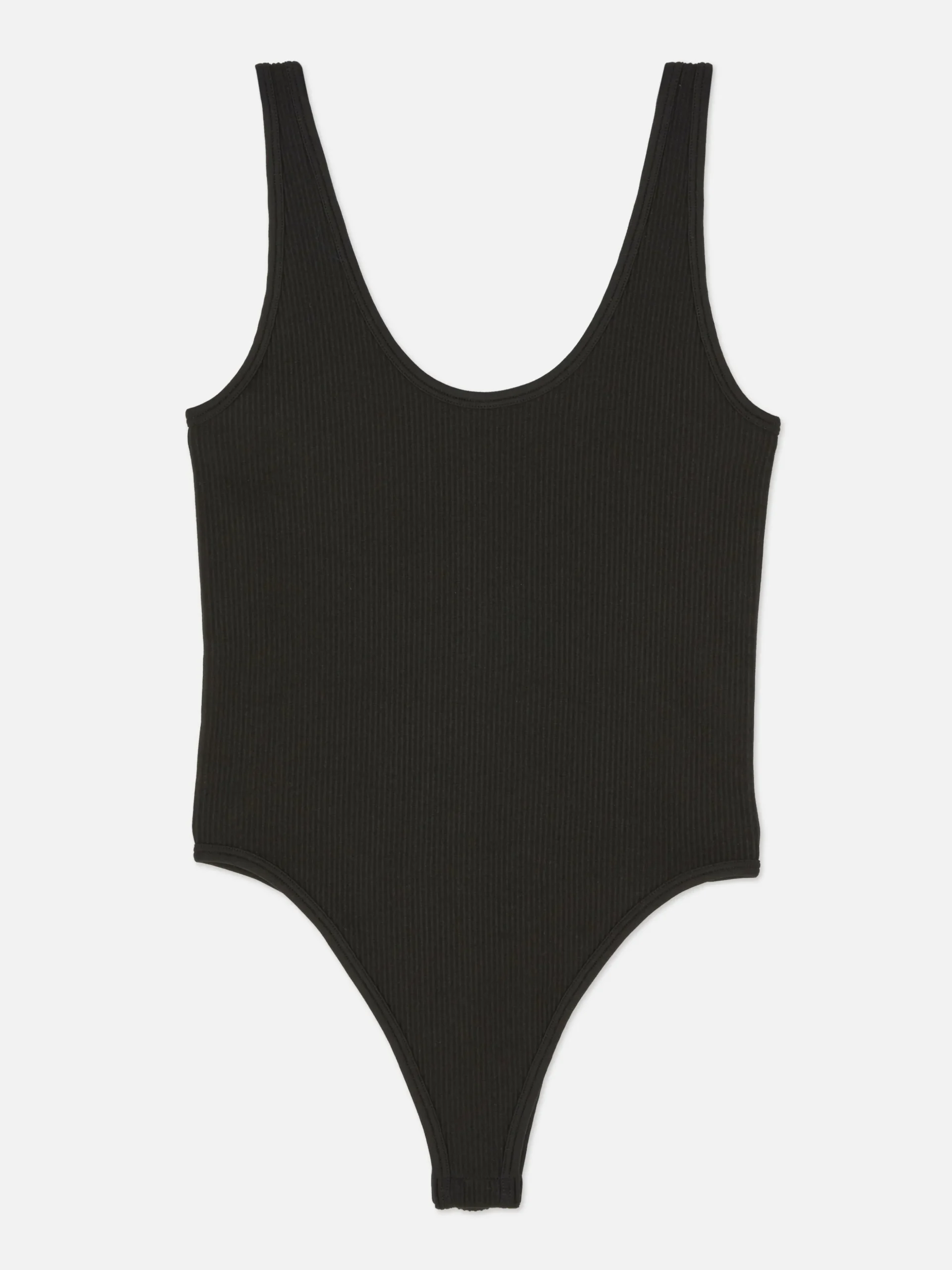 Body Van Ribstof Met U-hals