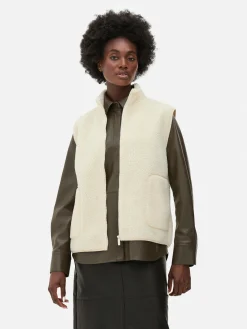 Bodywarmer Van Borgstof Met Rits