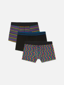 Boxershorts Met Geometrische Print, Set Van 3