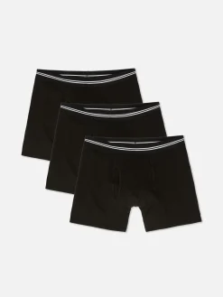 Boxershorts Met Gestreepte Tailleband, Set Van 3