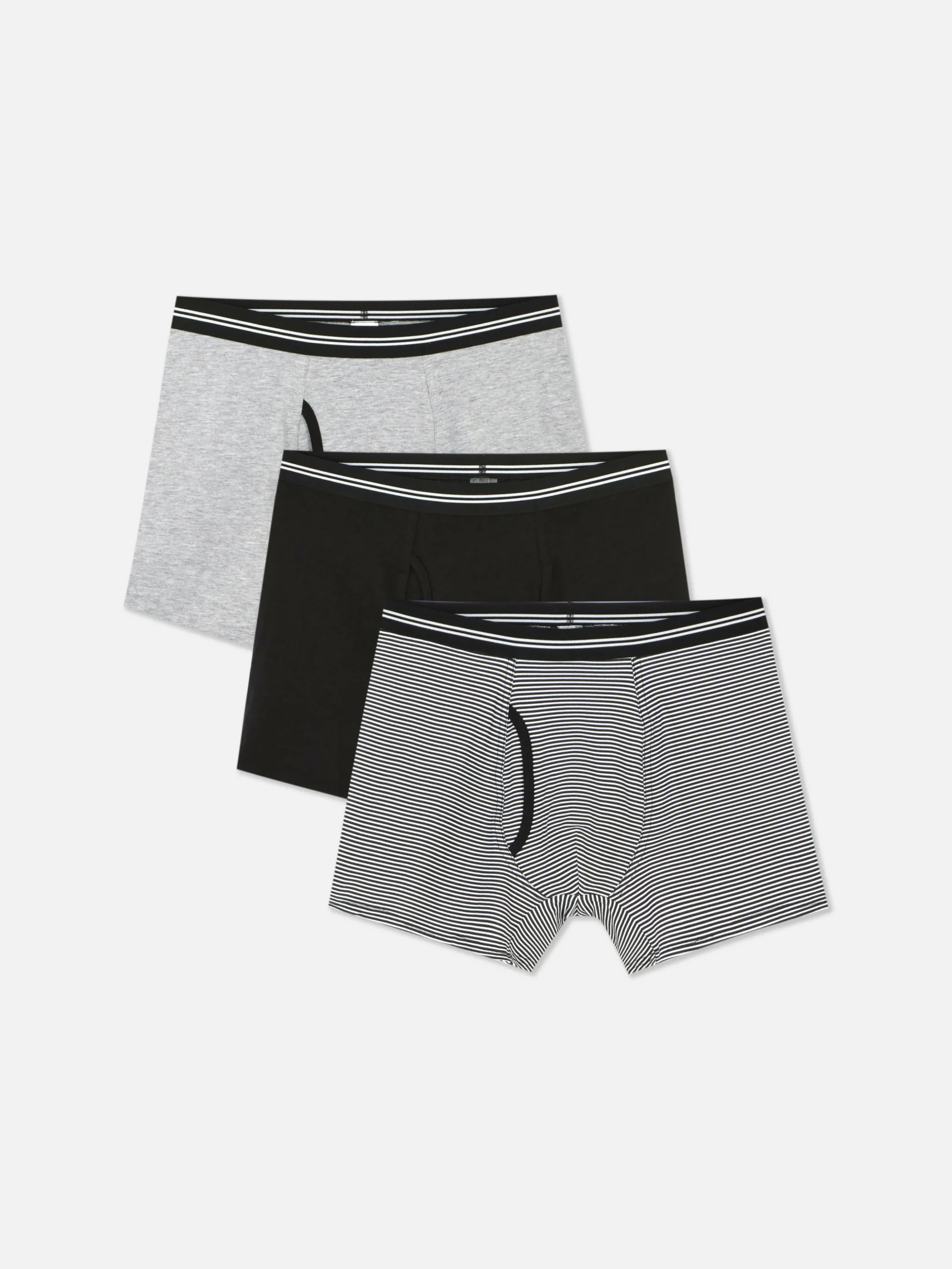 Boxershorts Met Gestreepte Tailleband, Set Van 3