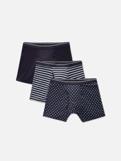Boxershorts Met Stippen En Strepen, Set Van 3