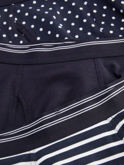 Boxershorts Met Stippen En Strepen, Set Van 3