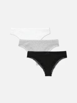 Brazilian Slip Met Kanten Rand, Set Van 3