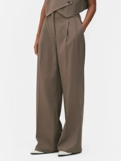 Broek Met Geplooide Voorkant