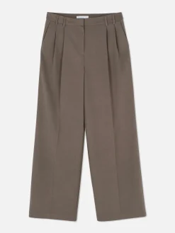 Broek Met Geplooide Voorkant