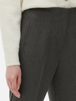 Broek Met Hoge Taille En Ingestikte Plooitjes