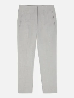 Broek Met Hoge Taille En Ingestikte Plooitjes
