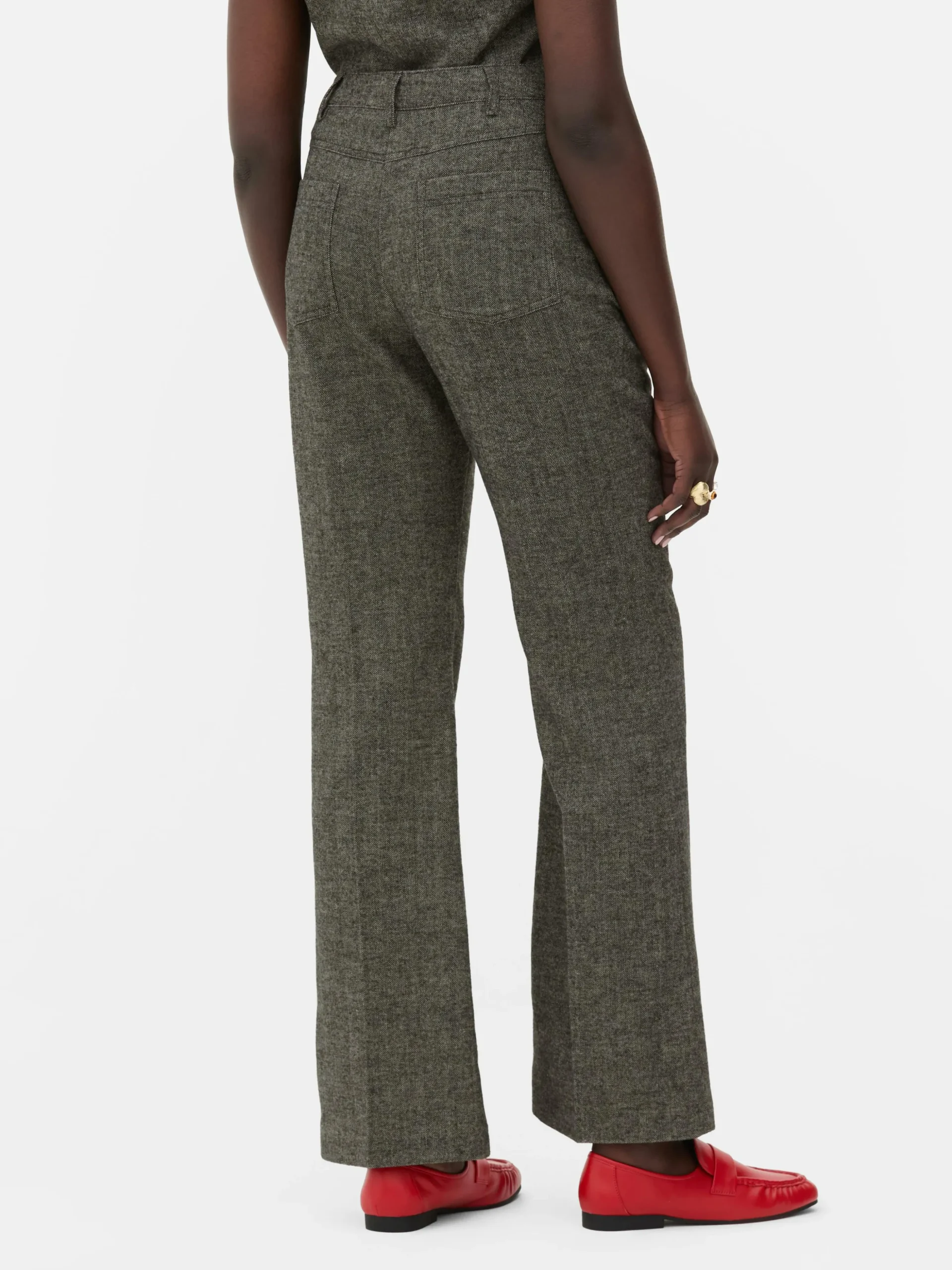 Broek Met Visgraatmotief Rita Ora