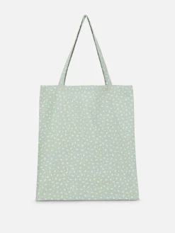 Canvas Shopper Van Katoen Met Bloemenprint
