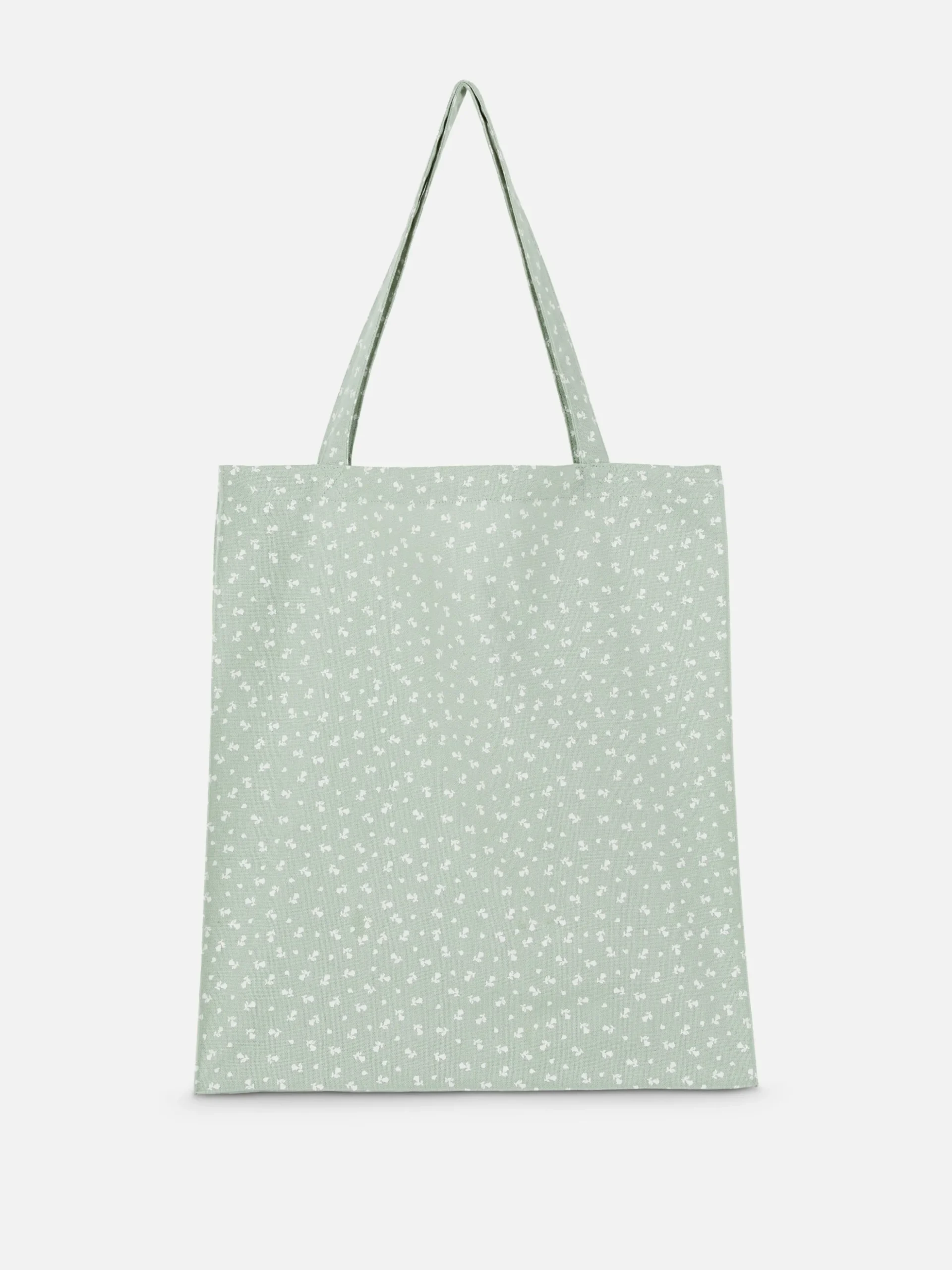Canvas Shopper Van Katoen Met Bloemenprint
