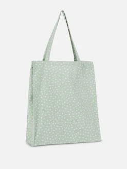 Canvas Shopper Van Katoen Met Bloemenprint