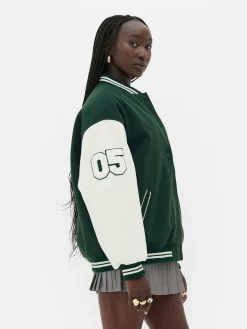 Collegejack Met Bouclé Letter Rita Ora