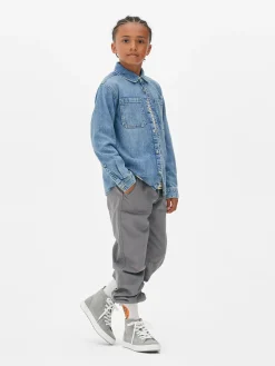 Denim Overhemd Met Lange Mouwen